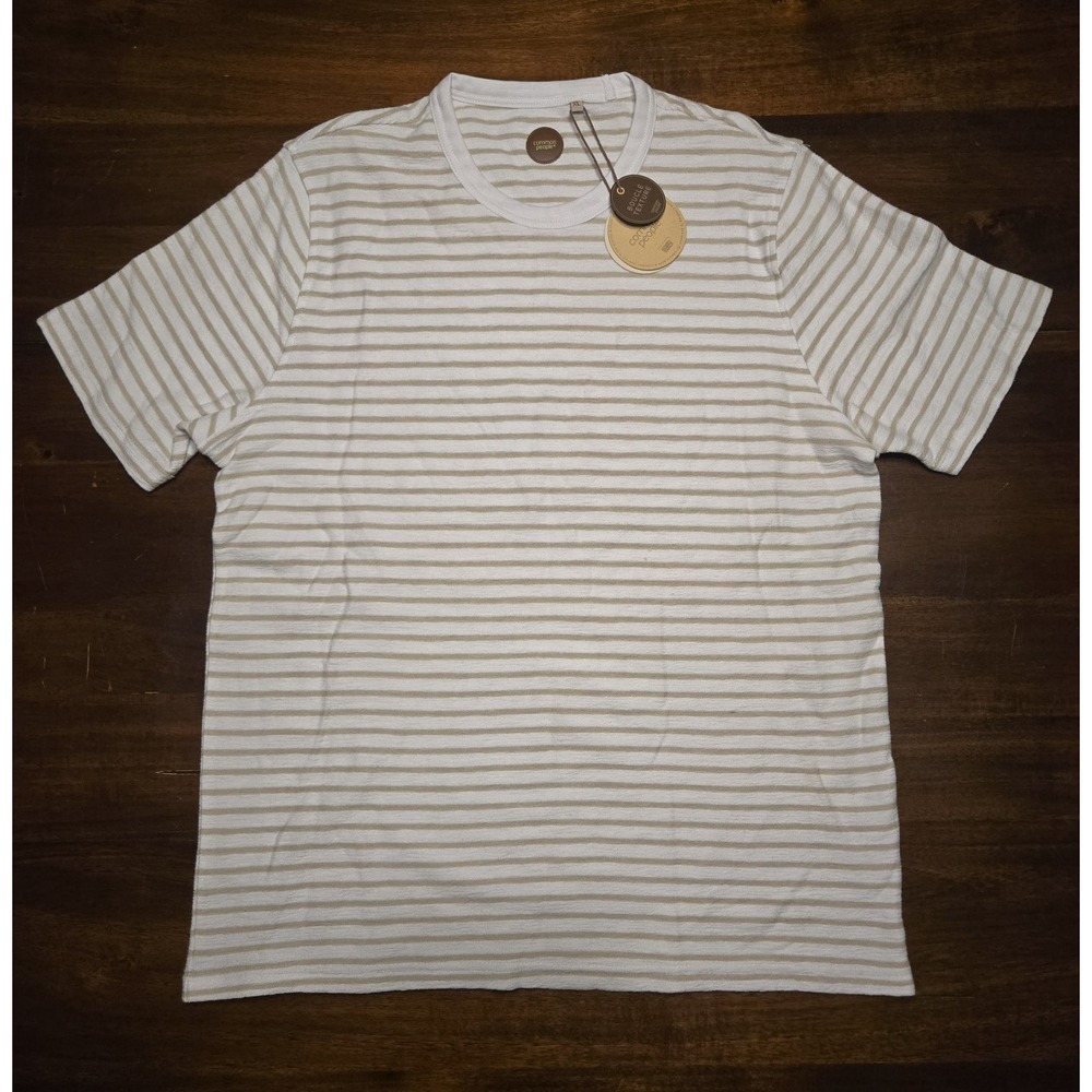 NWT Common People Boucle Texture 100% Cotton Mens Shirt XL Striped Luxe‎ Comfort